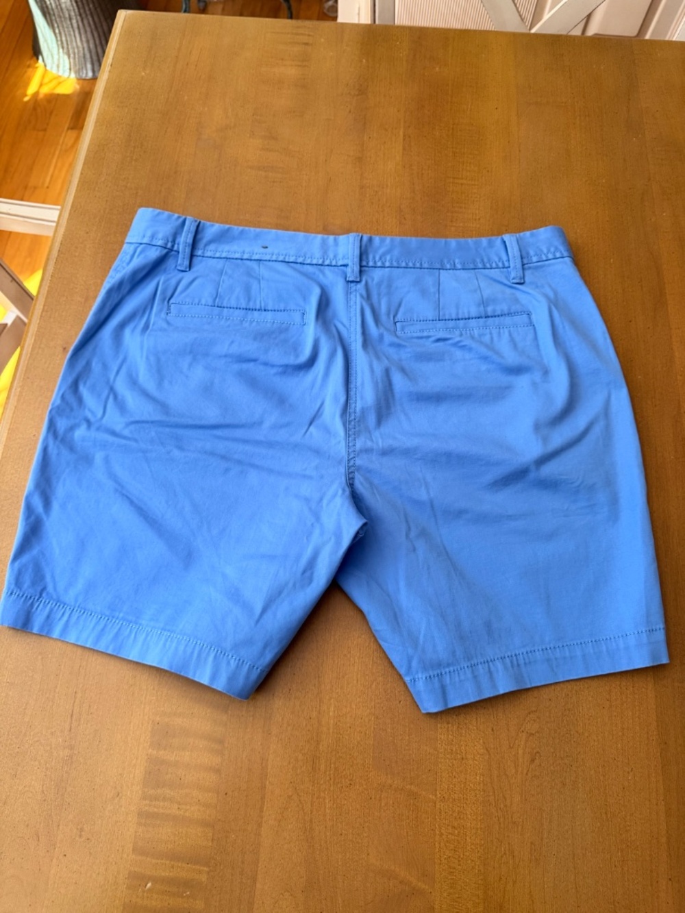 Talbots Blue Chino Shorts Classic Flat Front Tailored Preppy Stretch - Picture 6 of 9
